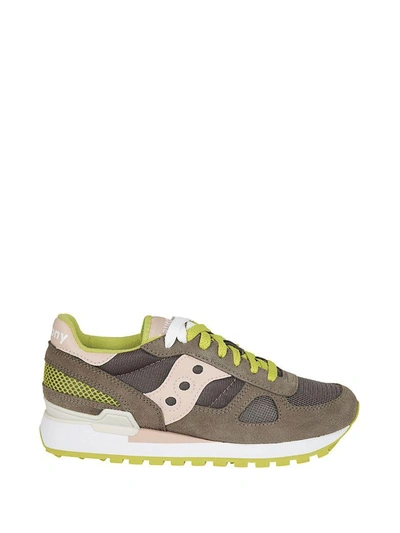 Saucony Shadow Original Taupe Color Sneakers In Rose Lime | ModeSens