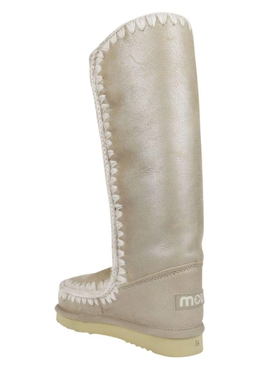 Shop Mou Eskimo 40 Boots In Stme Stone Metallic