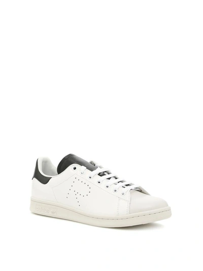 Shop Adidas Originals Raf Simons Stan Smith Sneakers In Optic White-core Blackbianco
