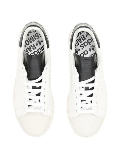 Shop Adidas Originals Raf Simons Stan Smith Sneakers In Optic White-core Blackbianco