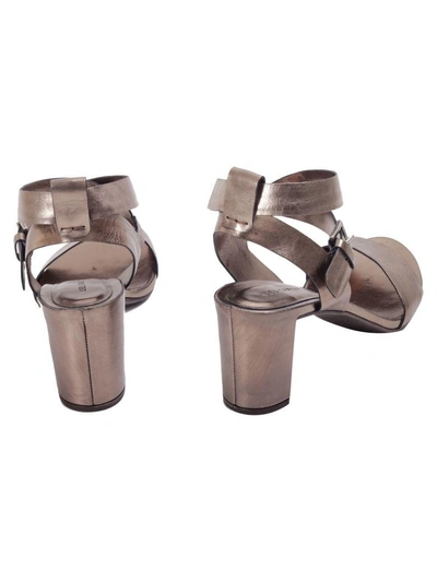 Shop Roberto Del Carlo Leather Heeled Shoes In Bronze