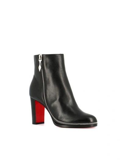 Shop Christian Louboutin "telezip" Zip Boot In Black