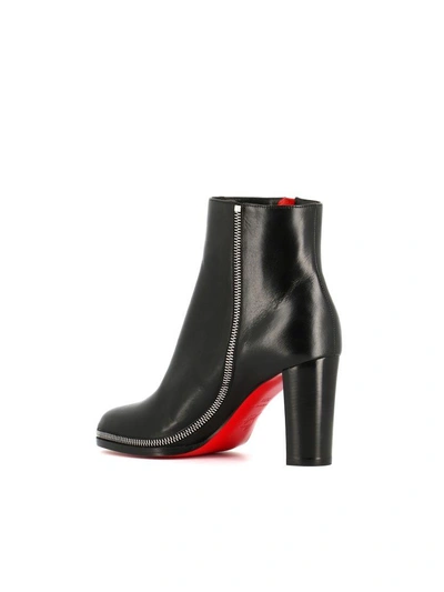 Shop Christian Louboutin "telezip" Zip Boot In Black