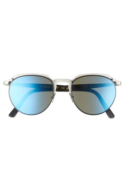 Shop Lgr Scorpio 52mm Polarized Sunglasses - Matte Grey/ Blue Mirror