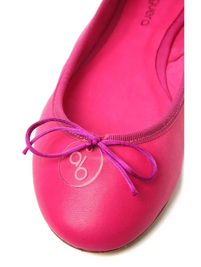 Shop Anna Baiguera Annette Leather Ballet Flats In Fuxia