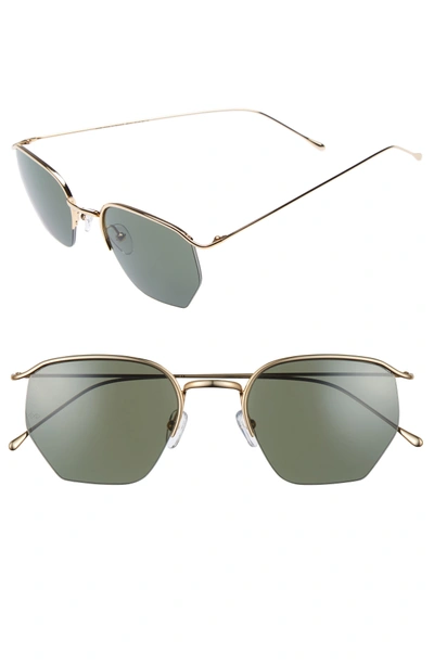 Shop Smoke X Mirrors Geo 1 50mm Aviator Sunglasses - Gold/ Light Green