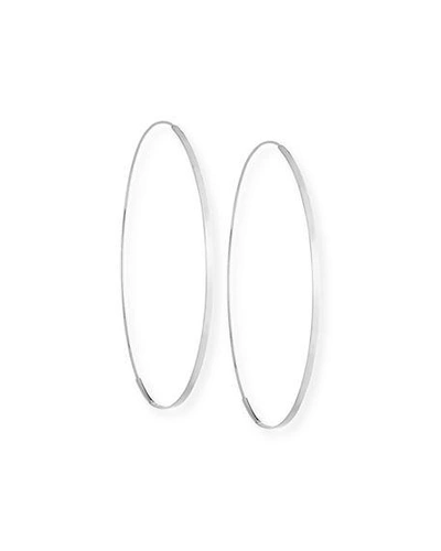 Shop Lana Flat Magic 14k Hoop Earrings In White Gold