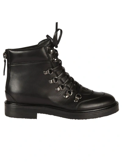 Shop Casadei Lace-up Boots In Nero