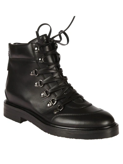 Shop Casadei Lace-up Boots In Nero
