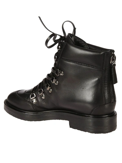 Shop Casadei Lace-up Boots In Nero