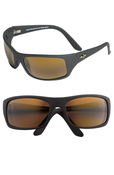 Maui Jim Polarized Polarized Sunglasses, 419 Haleakala In Matte Black