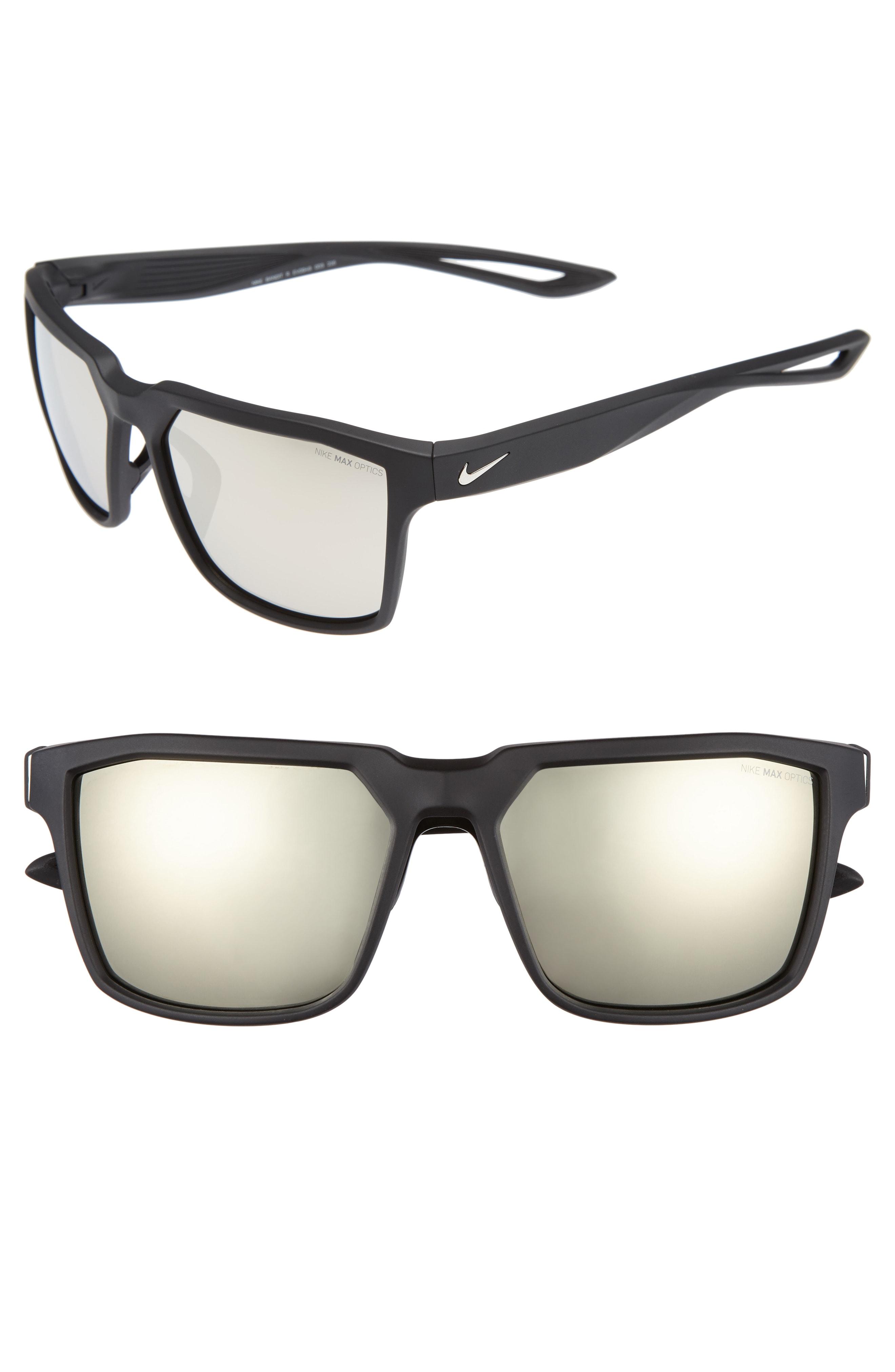 Nike Bandit R 59mm Sunglasses In Matte Black Silver Modesens