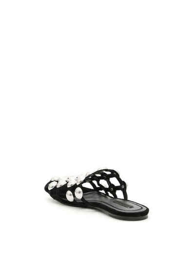 Shop Alexander Wang Amelia Slides In Blacknero