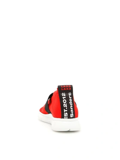 Shop Joshua Sanders Red Go High Slip-ons In Red Black White (red)