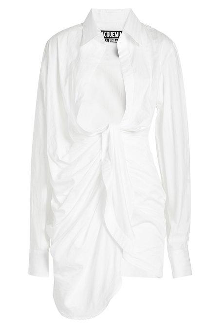 jacquemus white shirt dress