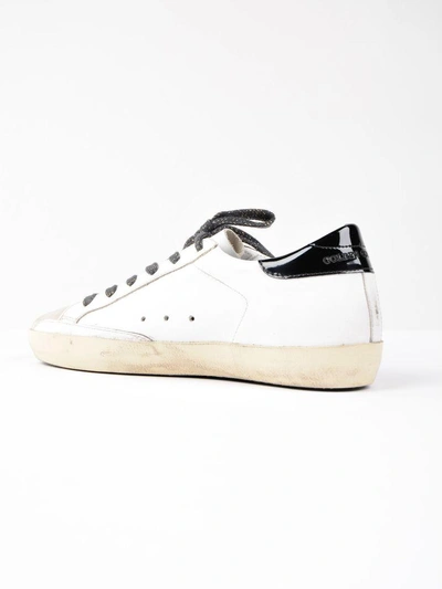 Shop Golden Goose Superstar Sneakers In Wht-croc Star