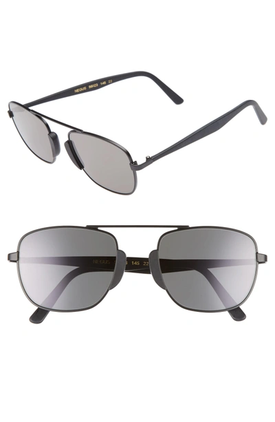 Shop Lgr Negus 56mm Sunglasses - Black Matte/ Grey