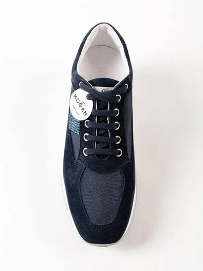 Shop Hogan Strass Interactive Sneakers In Blu+notte