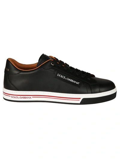 Shop Dolce & Gabbana Logo Detail Sneakers In Black