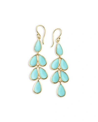 Shop Ippolita Multi Stone Teardrop Earrings In 18k Gold In Turquoise