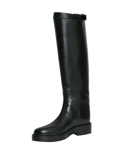 Shop Ann Demeulemeester Leather Boots In Nero