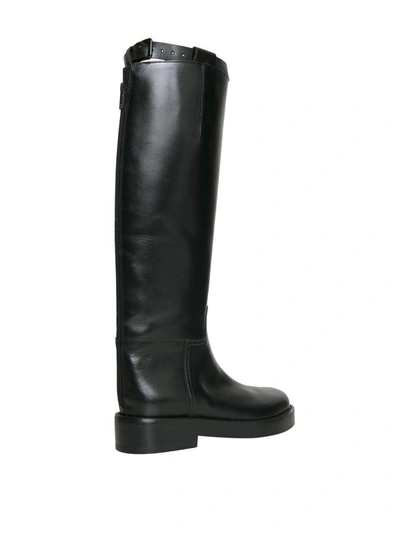 Shop Ann Demeulemeester Leather Boots In Nero