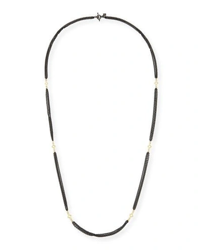 Shop Armenta Old World Three-strand Cable Chain Necklace In Yellow/black