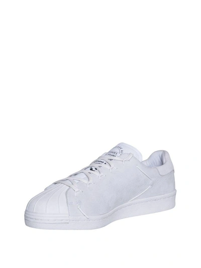 Shop Y-3 Super Knot Leather Sneakers In Bianco