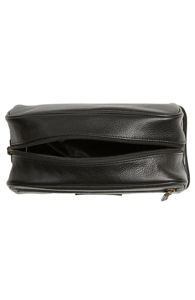 Shop Barbour Leather Travel Kit In Black