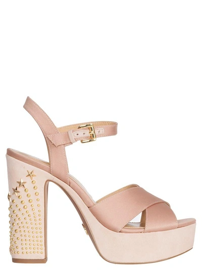 Shop Michael Kors Sia Sandals In Soft-pink