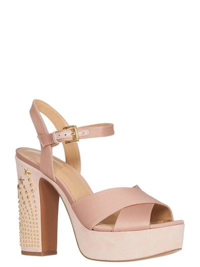 Shop Michael Kors Sia Sandals In Soft-pink