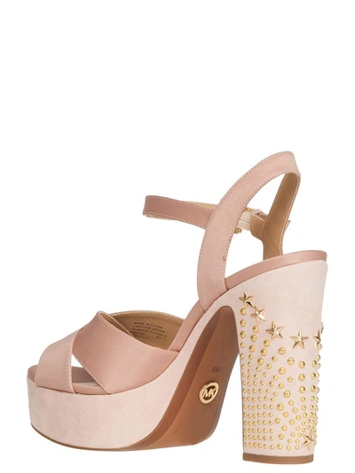 Shop Michael Kors Sia Sandals In Soft-pink