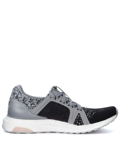 Shop Stella Mccartney Adidas By  Ultra Boost Black And Silver Sneaker In Grigio