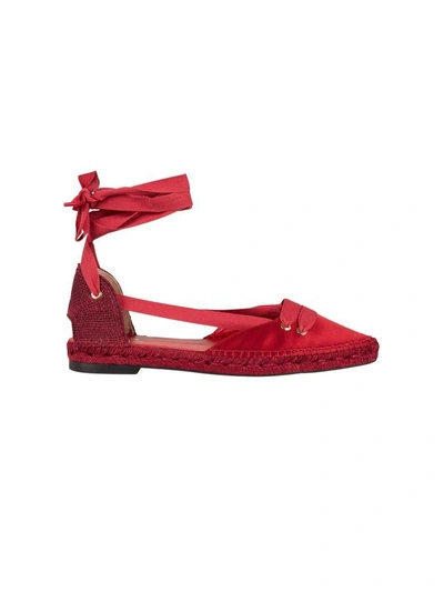 Shop Castañer By Manolo Blahnik Flat Shoes In Rossa