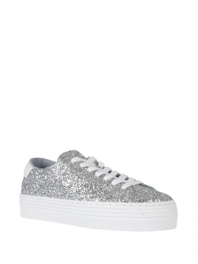 Shop Chiara Ferragni Glitter Sneakers In Silver