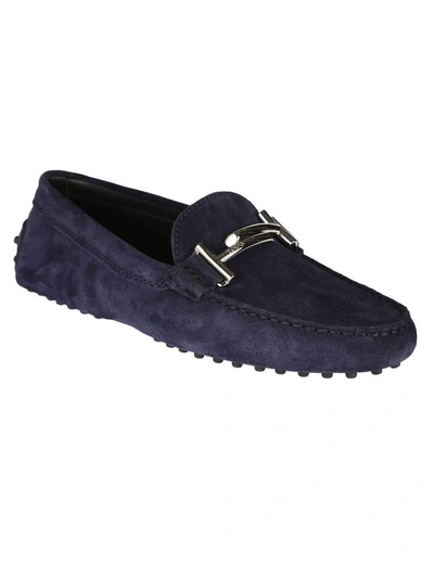 Shop Tod's Gommino Driving Shoes In Blu