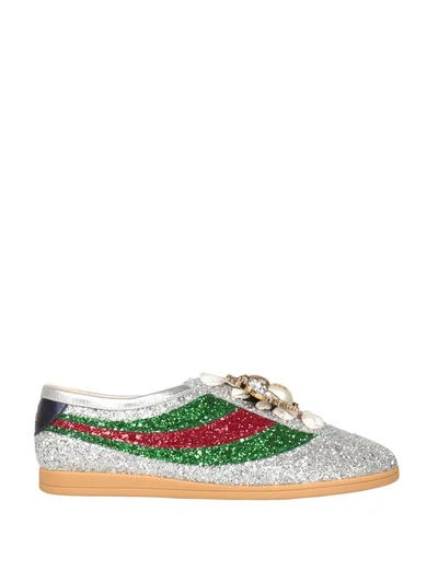 Shop Gucci Falacer Glitter Sneakers In Multicolor