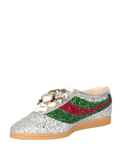 Shop Gucci Falacer Glitter Sneakers In Multicolor