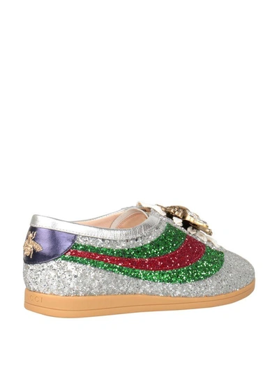 Shop Gucci Falacer Glitter Sneakers In Multicolor