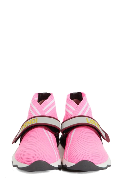 Shop Fendi Rockoko Mismatch Sneaker In Pink