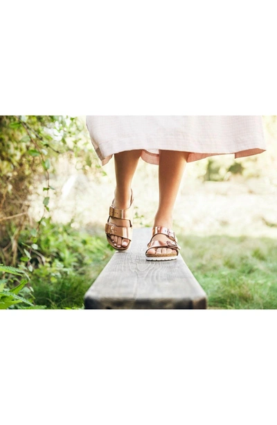 Shop Birkenstock 'arizona' Soft Footbed Sandal In Turquoise Nubuck