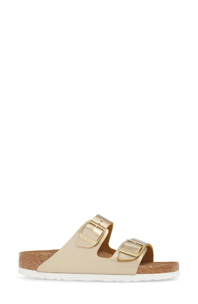 Shop Birkenstock 'arizona' Soft Footbed Sandal In Spectacular Platinum Leather