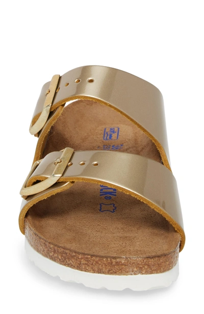 Shop Birkenstock 'arizona' Soft Footbed Sandal In Spectacular Platinum Leather