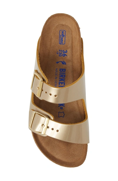 Shop Birkenstock 'arizona' Soft Footbed Sandal In Spectacular Platinum Leather