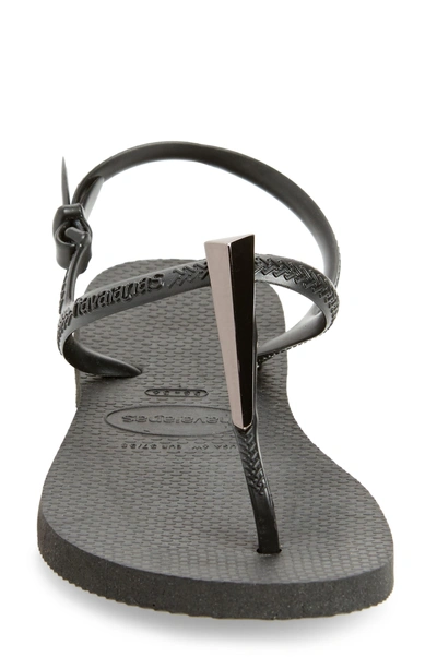 Shop Havaianas Freedom Sl Maxi Sandal In Black