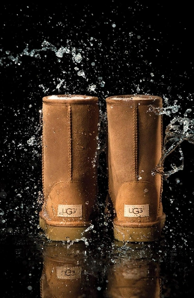 Shop Ugg 'classic Mini Ii' Genuine Shearling Lined Boot In Coral