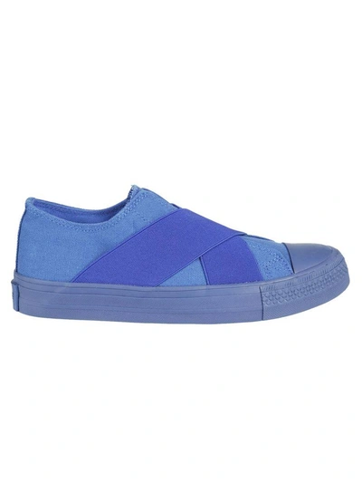 Shop Zucca Elasticated Slip-on Sneakers In Bluette