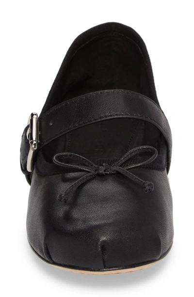 Shop Grey City Molly Mary Jane Flat In Black Leather