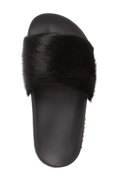 Shop Givenchy Genuine Mink Fur Slide Sandal In Black Mink