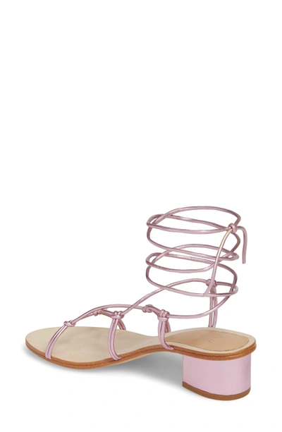 Shop Pour La Victoire Jules Ankle Tie Sandal In Orchid Leather